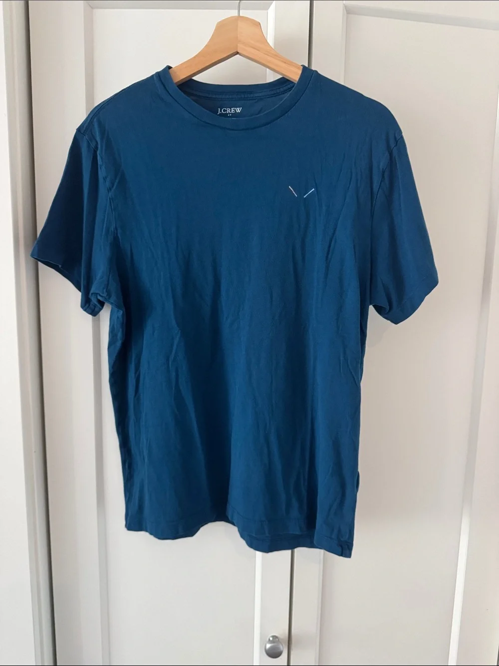 J. Crew Men's Short-Sleeve Crewneck Tee in Teal Blue